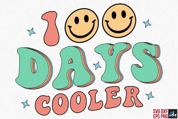 100 Days Cooler: Retro SVG for Crafts & Graphics