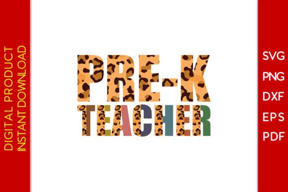 Pre-k Teacher Leopard Graphics for Crafts