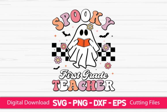 Spooky First Grade Teacher Graphics for Crafts