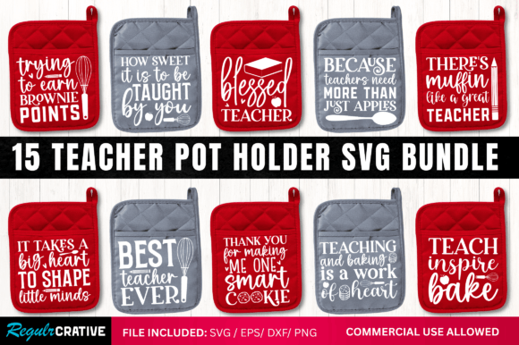 Teacher Pot Holder SVG Bundle: A Designer’s Review