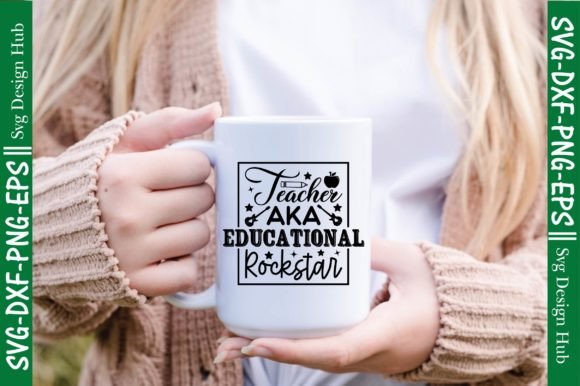 Teacher Rockstar SVG for Crafts & Graphics